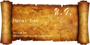 Ugrai Ida névjegykártya